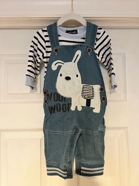 NWT Amazon Dog Overalls and Tee Set